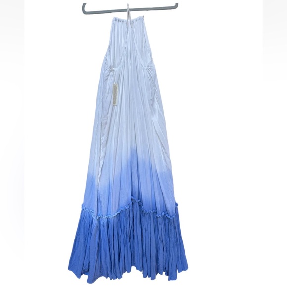 Jen’s Pirate BOOTY Ombre Krishna Maxi Dress Sz M/L White/Blue - Picture 7 of 10
